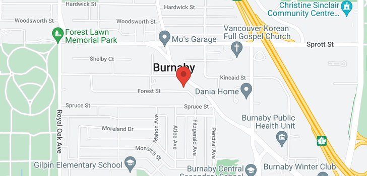 map of 5745 FOREST STREET